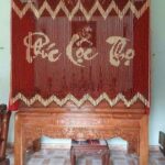 Rèm hạt gỗ đẹp che bàn thờ RHG31